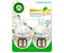 Ambientador eléctrico Whiite Bouquet- Recambios AIR WICK ESSENTIAL OILS  2 x 19 ml.