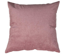 Cojín color rosa tejido chenilla 100% poliéster, 45x45cm. TEXTIL HOGAR.