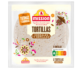 Tortilla de trigo con cereales y semillas MISSION 430 g. Tortilla de trigo con cereales y semillas MISSION 430 g.