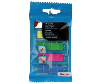 Bolsa con 4 tacos de 36 marcapaginas de 4 colores diferentes PRODUCTO ALCAMPO. Bolsa con 4 tacos de 36 marcapaginas de 4 colores diferentes PRODUCTO ALCAMPO.
