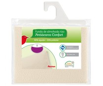 Funda protectora de almohada 80% algodón 20% poliéster, elástica antiácaros, 135 centímetros PRODUCTO ALCAMPO.