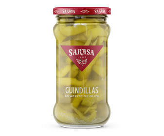 Guindillas en aceite SARASA frasco de 180 g. Guindillas en aceite SARASA frasco de 180 g.