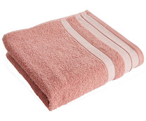 Toalla de ducha 82% algodón 18% poliéster, color rosa, densidad de 450g/m², ACTUEL.