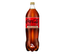 Refresco de cola Zero sin azúcar y sin cafeína COCA COLA botella de 2 l.