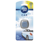 Ambientador de coche para rejilla de ventilación, eliminación de olores,aroma a aire fresco, AMBIPUR CAR.