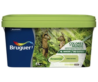 Pintura plástica de color verde 4 litros Pintura plástica de color verde 4 litros