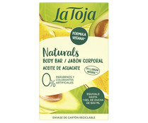 Gel para baño o ducha en pastilla, con aceite de aguacate LA TOJA 100 g.