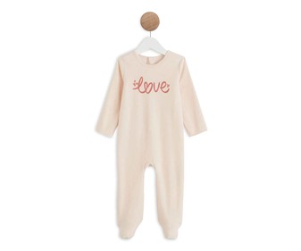 Pijama pelele de terciopelo para bebé IN EXTENSO, talla 86. Pijama pelele de terciopelo para bebé IN EXTENSO, talla 86.