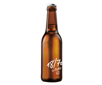 Cerveza rubia reserva, La Rubia 18/70 botella 33CL