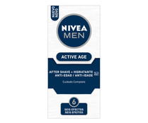 After shave cuidado completo, 6 efectos NIVEA Men active age 75 ml. After shave cuidado completo, 6 efectos NIVEA Men active age 75 ml.