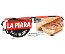 Paté  de hígado de cerdo LA PIARA Tapa Negra 3 ud x 75 g.