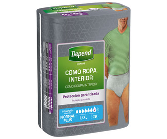 Pañal incontinencia talla L/XL hombres 10 unidades DEPEND | Alcampo Compra Online