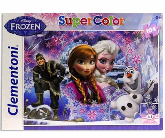 Puzzle Supercolor de 104 Piezas, Disponible en Minions, Frozen o Tortugas Ninja CLEMENTONI. Puzzle Supercolor de 104 Piezas, Disponible en Minions, Frozen o Tortugas Ninja CLEMENTONI.
