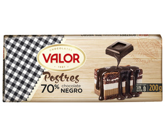 Chocolate negro 70% especial para fundir 200 g. Chocolate negro 70% especial para fundir 200 g.