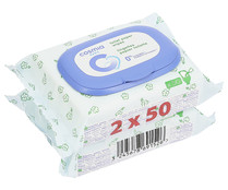 Toallitas húmedas para WC, sin parabenos COSMIA BABY 2 x 50 uds.