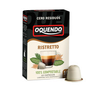 Café Ristretto 100% compostable en cápsulas OQUENDO 50 g.