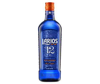 Ginebra nacional premium, destilada cinco veces con flor de azahar LARIOS 12 botella de 70 cl. Ginebra nacional premium, destilada cinco veces con flor de azahar LARIOS 12 botella de 70 cl.