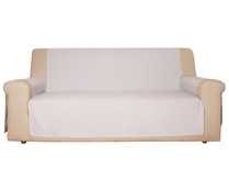 Funda salvasofá color lino para sillón de 3 plazas, PRODUCTO ALCAMPO.