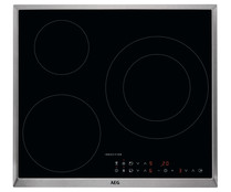 Placa inducción AEG IKB63301XB 3 zonas de cocción, potencia: 7400w, zona gigante de 28cm, programable, control táctil, ancho: 57,6cm.