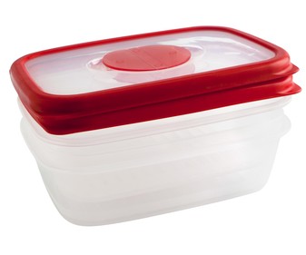 Recipiente hermético rectángular de plástico con tapa Frigo box, 0,35 litros, 14x9,5x5,3cm. QUID. Recipiente hermético rectángular de plástico con tapa Frigo box, 0,35 litros, 14x9,5x5,3cm. QUID.
