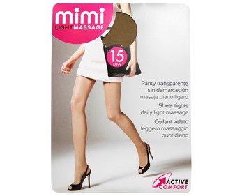 Panty 15 Den transparente MIMI Light Massage, color bronce, talla XL. Panty 15 Den transparente MIMI Light Massage, color bronce, talla XL.
