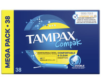 Tampón regular con aplicador TAMPAX Compak 38 uds.