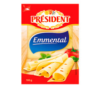 Queso en lonchas Emmental PRÉSIDENT 100 g.