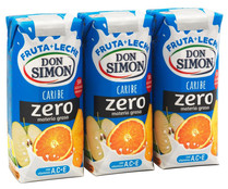 Leche con zumo de frutas caribeñas DON SIMON Funciona max 3 x 330 ml.