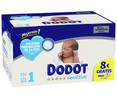 Pañales talla 1 para bebes de 2 a 5 kilogramos DODOT Sensitive 80 uds.