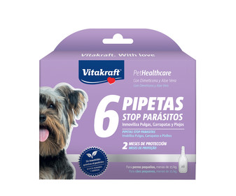 Pipetas stop parásitos perros pequeños T S 6 uds.