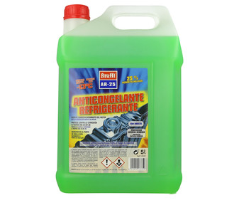 Líquido refrigerante con temperatura de protección de hasta -13ºC, 5L verde, 25% Monoetilenglicol, KRAFT AR25. Líquido refrigerante con temperatura de protección de hasta -13ºC, 5L verde, 25% Monoetilenglicol, KRAFT AR25.