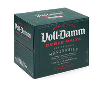 Cerveza doble malta VOLL DAMM pack de 12 botellines de 25 cl.
