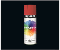 Spray de pintura color negro, satinado, XYLAZEL Fullcolour, 400ml.