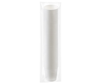 Set de 50 vasos desechables de cartón laminado, 0,08 litros, ACTUEL. Set de 50 vasos desechables de cartón laminado, 0,08 litros, ACTUEL.