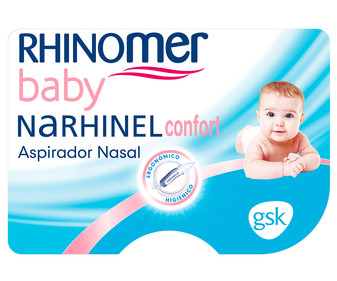 Aspirador de mucosidad + 2 recambios blandos desechables RHINOMER Baby. Aspirador de mucosidad + 2 recambios blandos desechables RHINOMER Baby.