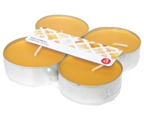 Set 4 tealights perfumadas, aroma oriental wood, ACTUEL.
