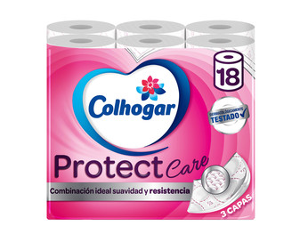 Papel higiénico Protect Care 3 capas 18 rollos COLHOGAR | Alcampo Compra  Online