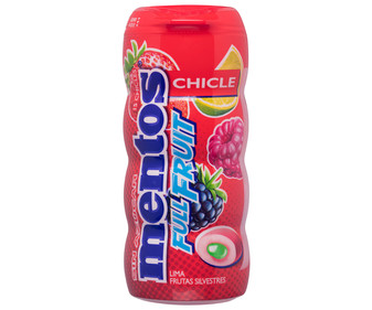 Chicles de frutas silvestres sin azúcar MENTOS 30 g. Chicles de frutas silvestres sin azúcar MENTOS 30 g.