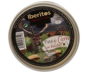 Paté de ciervo con boletus IBERITOS lata de 140 g. Paté de ciervo con boletus IBERITOS lata de 140 g.