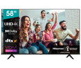Televisión 147,32 cm (58") LED HISENSE 58A6BG 4K, HDR10+, SMART TV, WIFI, BLUETOOTH, TDT HD, USB reproductor, 3HDMI, 160HZ.