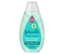 Champú y acondicinador para todo tipo de cabellos incluso largo o rizado JOHNSON´S Suave y brillante 500 ml.