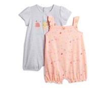 Lote de 2 pijamas pelele de algodón para bebé INEXTENSO, talla 98.