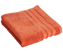 Toalla de ducha 100% algodón color naranja, densidad de 500g/m², ACTUEL.