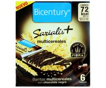 Barritas Multicereales con chocolate negro SARIALÍS de BIOCENTURY 93 g.