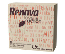Servilletas de papel desechables color melón Love & Action RENOVA 2 capas. 90 uds.
