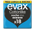 Compresas de noche con alas EVAX Cottonlike 18 uds.