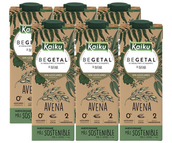 Bebida de avena sin azúcares añadidos KAIKU Begetal 6 x 1 l. Bebida de avena sin azúcares añadidos KAIKU Begetal 6 x 1 l.