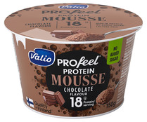 Mousse de chocolate sin azúcares añadidos y con alto contenido en proteínas (18 g) VALIO Profeel 150 g.