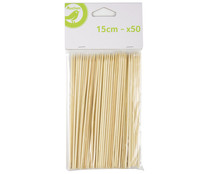 Brochetas de madera de 15cm., 50 unidades, PRODUCTO ECONÓMICO ALCAMPO.