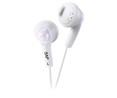 Auriculares tipo intrauditivo JVC HA-F160-W-E GUMY con cable, color blanco.